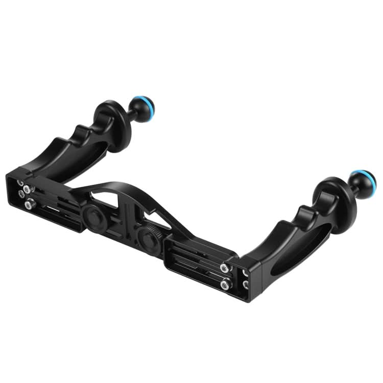 PULUZ Dual Handles Aluminium Alloy Tray Stabilizer for Underwater Camera Housings My Store