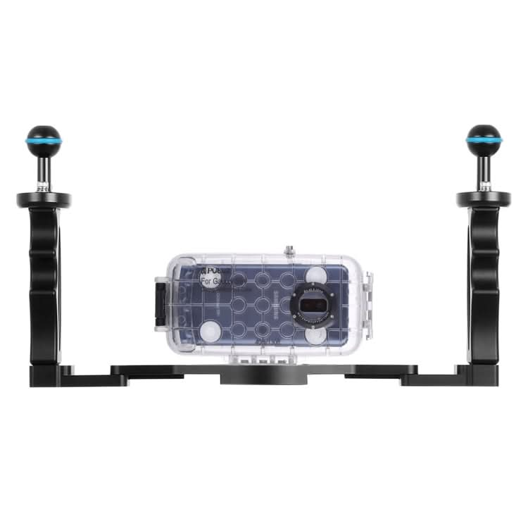 PULUZ Dual Handles Aluminium Alloy Tray Stabilizer for Underwater Camera Housings My Store