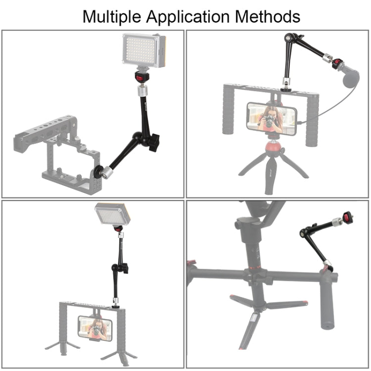 PULUZ 11 inch Aluminium Alloy Adjustable Articulating Friction Magic Arm