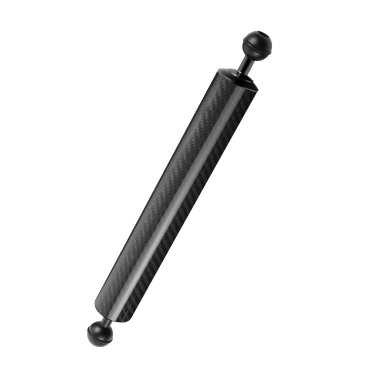 PULUZ 12.59 inch 32cm Length 40mm Diameter Dual Balls Carbon Fiber Floating Arm, Ball Diameter: 25mm, Buoyancy:189g