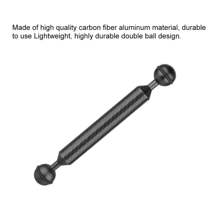 PULUZ  7 inch 18cm Length 20.8mm Diameter Dual Balls Carbon Fiber Floating Arm, Ball Diameter: 25mm My Store