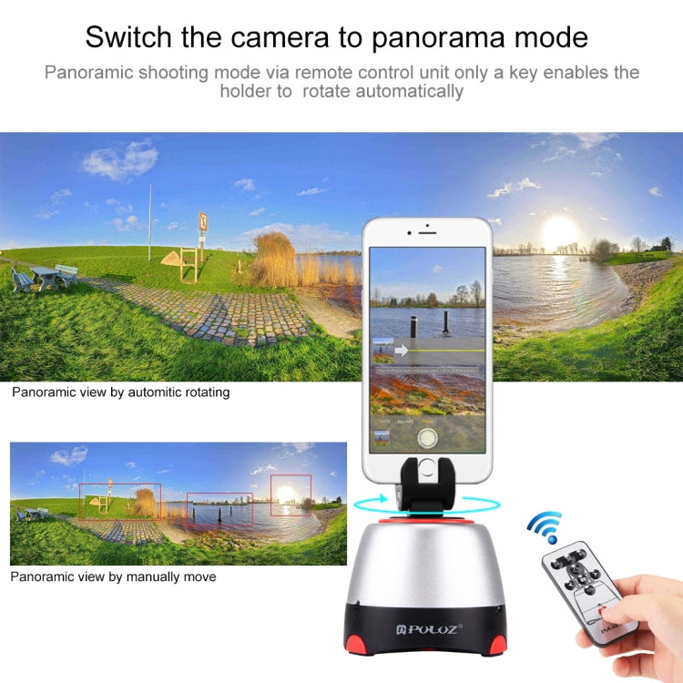 PULUZ Electronic 360 Degree Rotation Panoramic Head with Remote Controller for Smartphones, GoPro, DSLR Cameras My Store