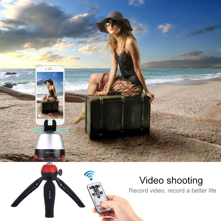 PULUZ Electronic 360 Degree Rotation Panoramic Head + Tripod Mount + GoPro Clamp + Phone Clamp with Remote Controller for Smartphones, GoPro, DSLR Cameras My Store