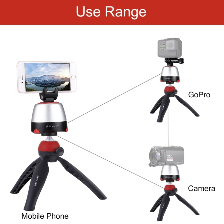 PULUZ Electronic 360 Degree Rotation Panoramic Head + Tripod Mount + GoPro Clamp + Phone Clamp with Remote Controller for Smartphones, GoPro, DSLR Cameras My Store