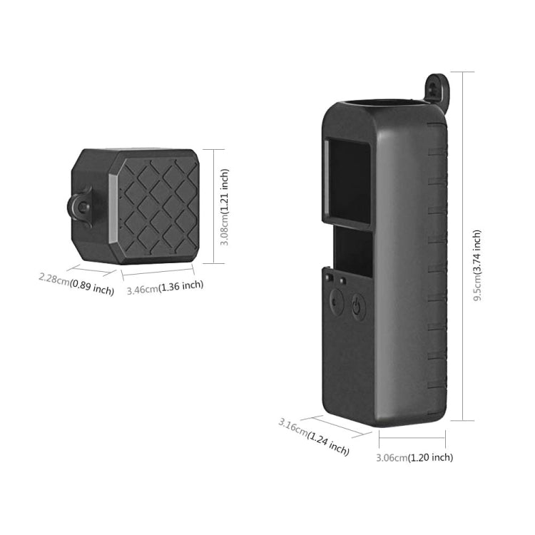 PULUZ  2 in 1 Diamond Texture Silicone Cover Case Set for DJI OSMO Pocket My Store