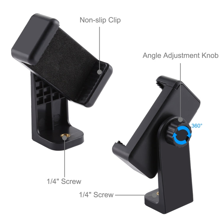 PULUZ Round Base Desktop Holder Mount with Phone Clamp, Adjustable Height: 15.5cm-25.5cm My Store