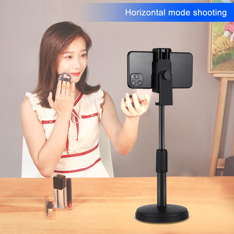 PULUZ Round Base Desktop Holder Mount with Phone Clamp, Adjustable Height: 15.5cm-25.5cm My Store