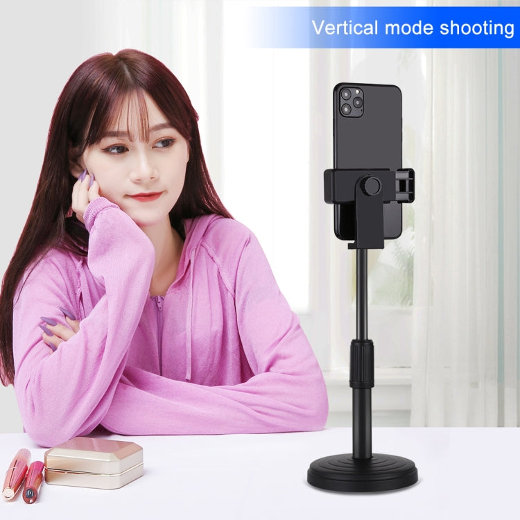 PULUZ Round Base Desktop Holder Mount with Phone Clamp, Adjustable Height: 15.5cm-25.5cm My Store