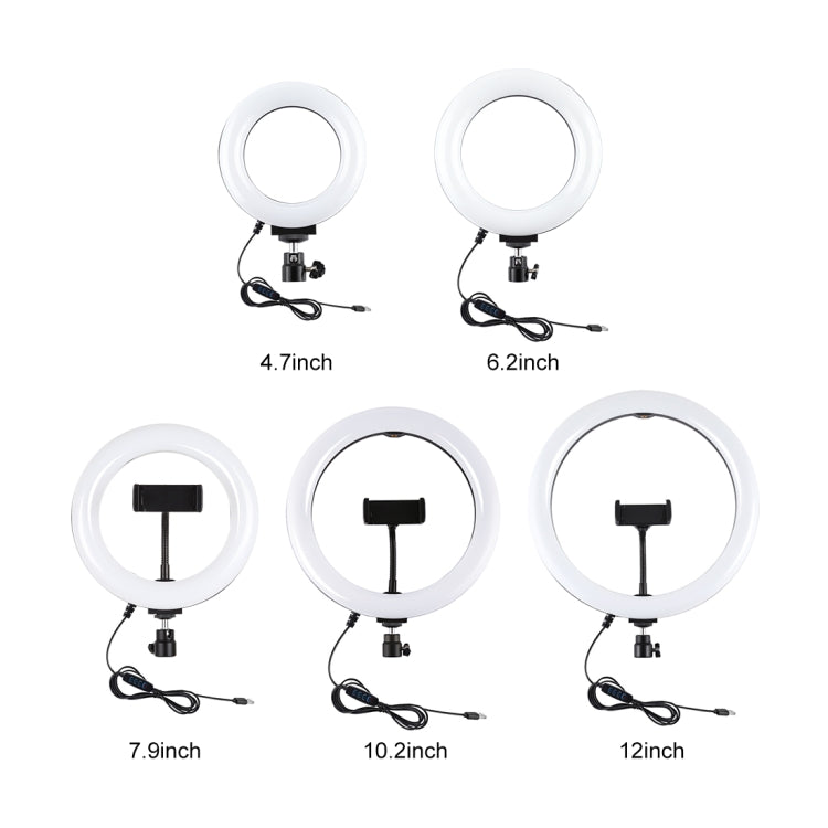 PULUZ Round Base Desktop Mount + 6.2 inch 3 Modes USB Dimmable LED Ring Vlogging Video Light, Adjustable Height: 18cm-28cm My Store