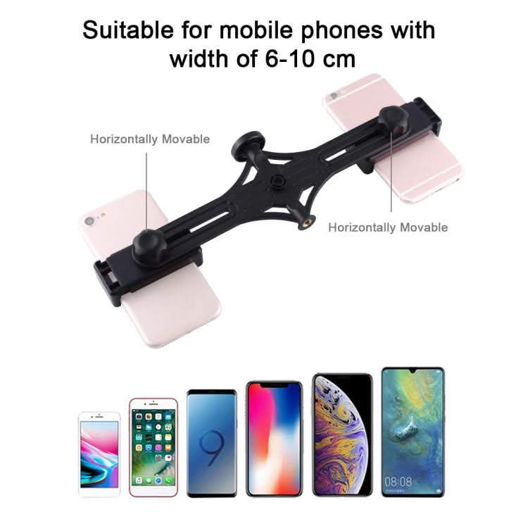 PULUZ Live Broadcast Dual Phone Brackets Horizontal Holder for iPhone, Galaxy, Huawei, Xiaomi, Sony and Other Smart Phones My Store