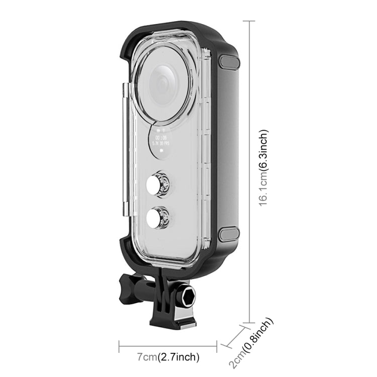 PULUZ 30m Underwater Waterproof Housing Protective Case for Insta360 ONE X, with Buckle Basic Mount & Screw My Store