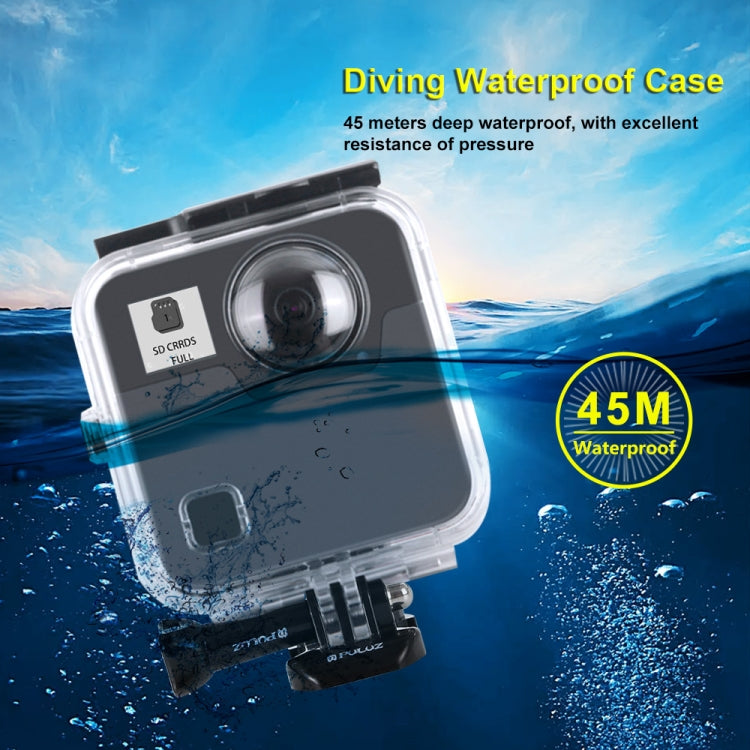 PULUZ 45m Underwater Waterproof Shockproof Housing Diving Case for GoPro Fusion, with Buckle Basic Mount & Screw My Store