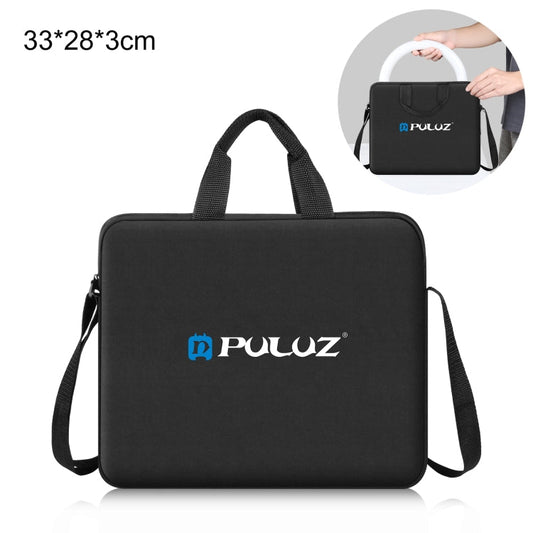 PULUZ 10 inch Ring LED Lights Portable Zipper Storage Bag Shoulder Handbags, Size: 33cm x 28cm x 3cm My Store