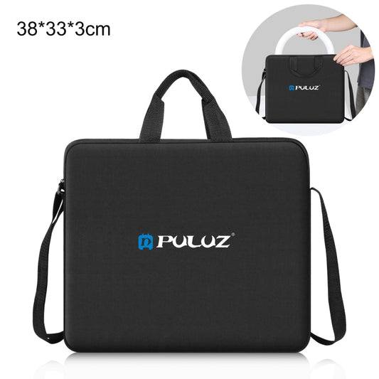 PULUZ 12 inch Ring LED Lights Portable Zipper Storage Bag Shoulder Handbags, Size: 38cm x 33cm x 3cm