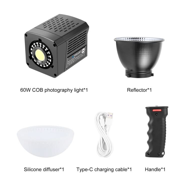 PULUZ 60W Studio Video Light 2500K-6500K Dual Color Temperature Professional Photography Fill Light My Store