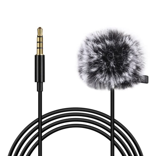 PULUZ 1.5m 3.5mm Jack Lavalier Wired Condenser Recording Microphone My Store