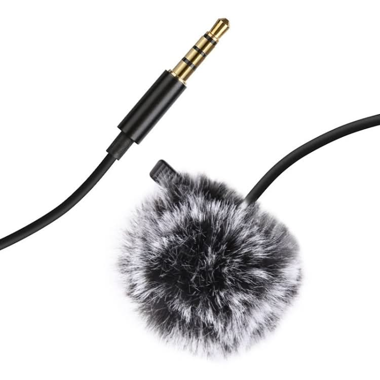 PULUZ 1.5m 3.5mm Jack Lavalier Wired Condenser Recording Microphone My Store