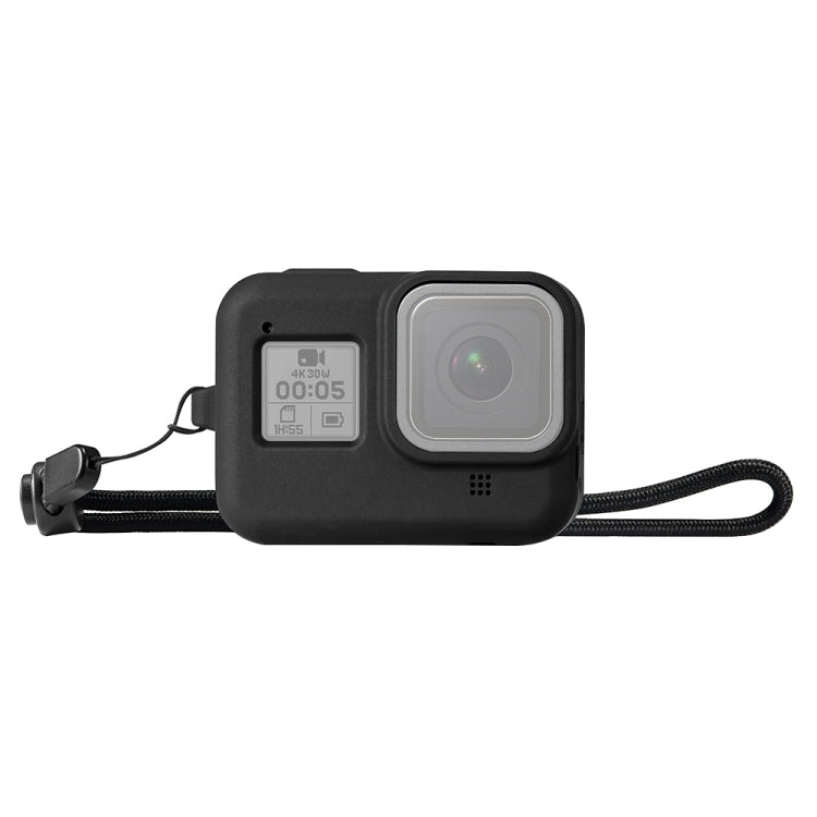 PULUZ Silicone Protective Case Cover with Wrist Strap for GoPro HERO8 Black