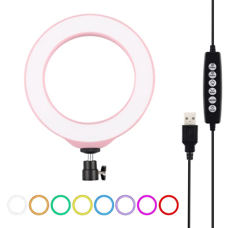 PULUZ 6.2 inch 16cm USB 10 Modes 8 Colors RGBW Dimmable LED Ring Vlogging Photography Video Lights with Tripod Ball Head My Store