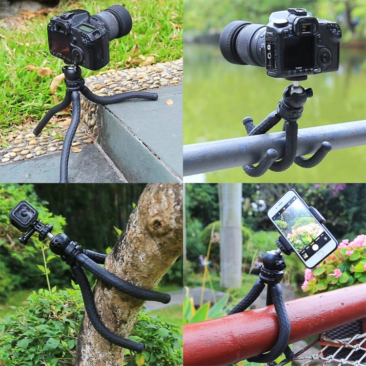 PULUZ Mini Octopus Flexible Tripod Holder with Ball Head for SLR Cameras, GoPro, Cellphone, Size:30cmx5cm My Store