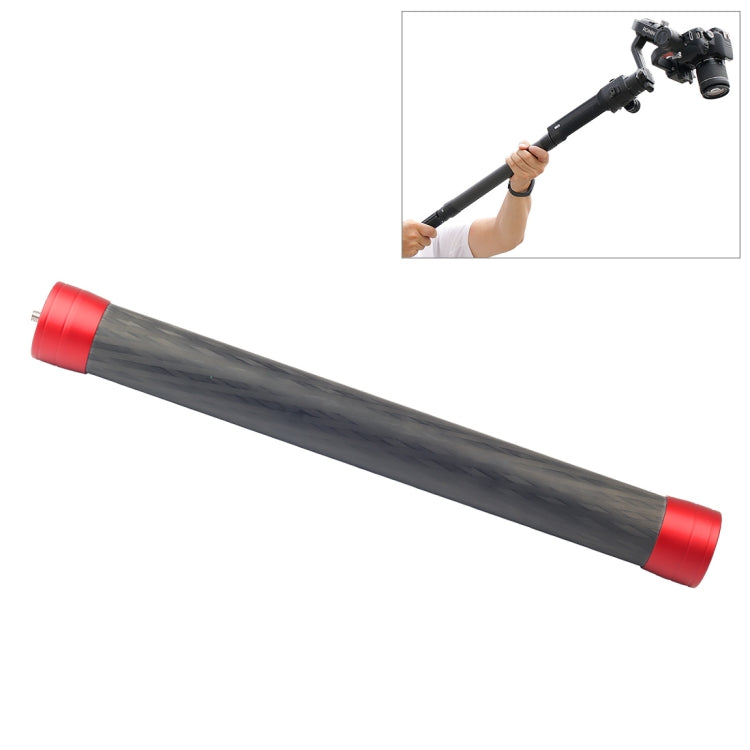 PULUZ Carbon Fiber Extension Monopod Pole Rod Extendable Stick for DJI / MOZA / Feiyu V2 / Zhiyun G5 / SPG Gimbal, Length: 35cm