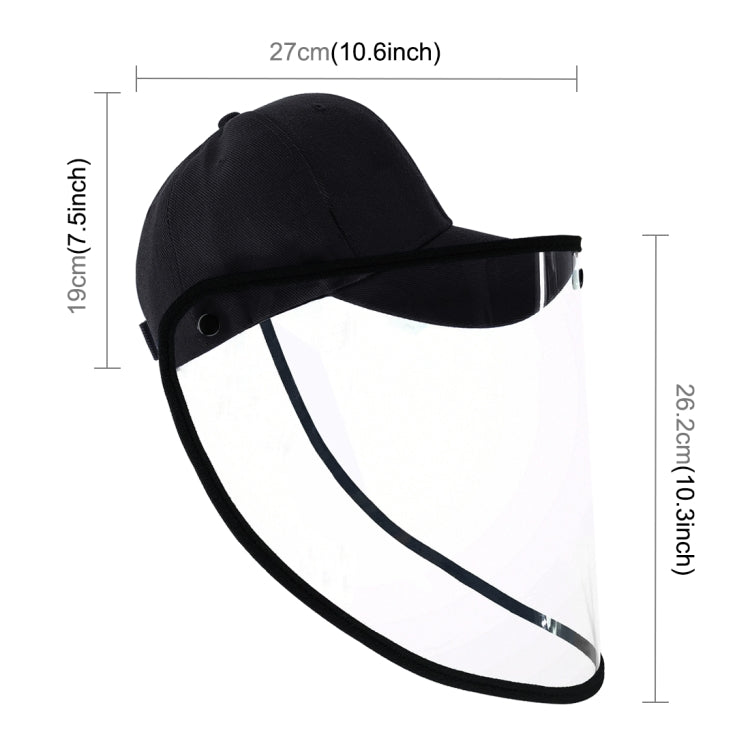 Anti-Saliva Splash Anti-Spitting Anti-Fog Anti-Oil Protective Baseball Cap Mask Removable Face Shield My Store