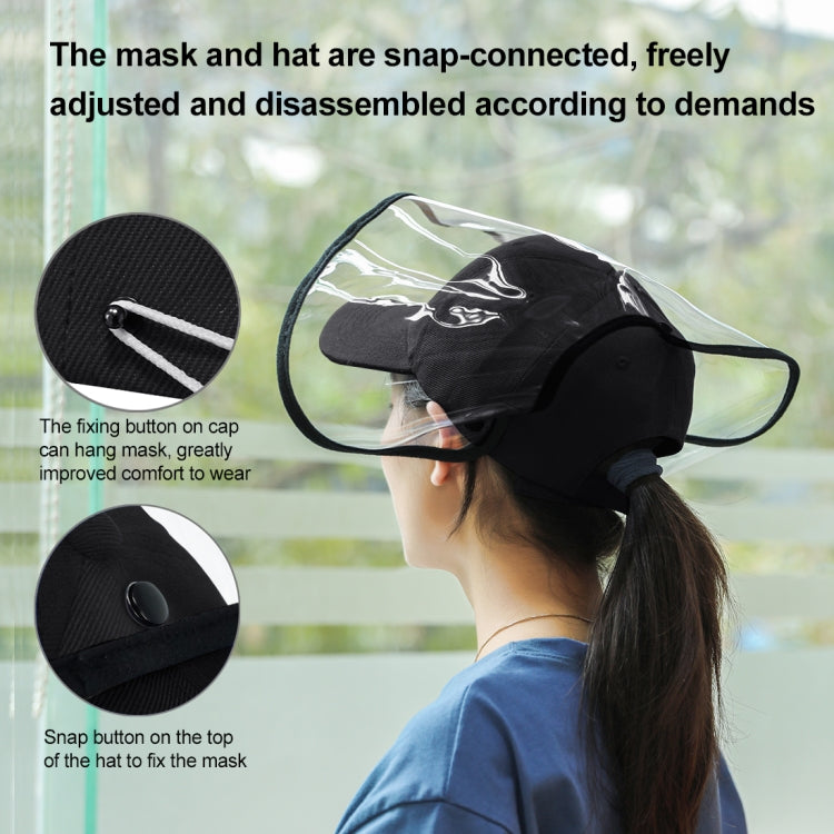 Anti-Saliva Splash Anti-Spitting Anti-Fog Anti-Oil Protective Baseball Cap Mask Removable Face Shield My Store