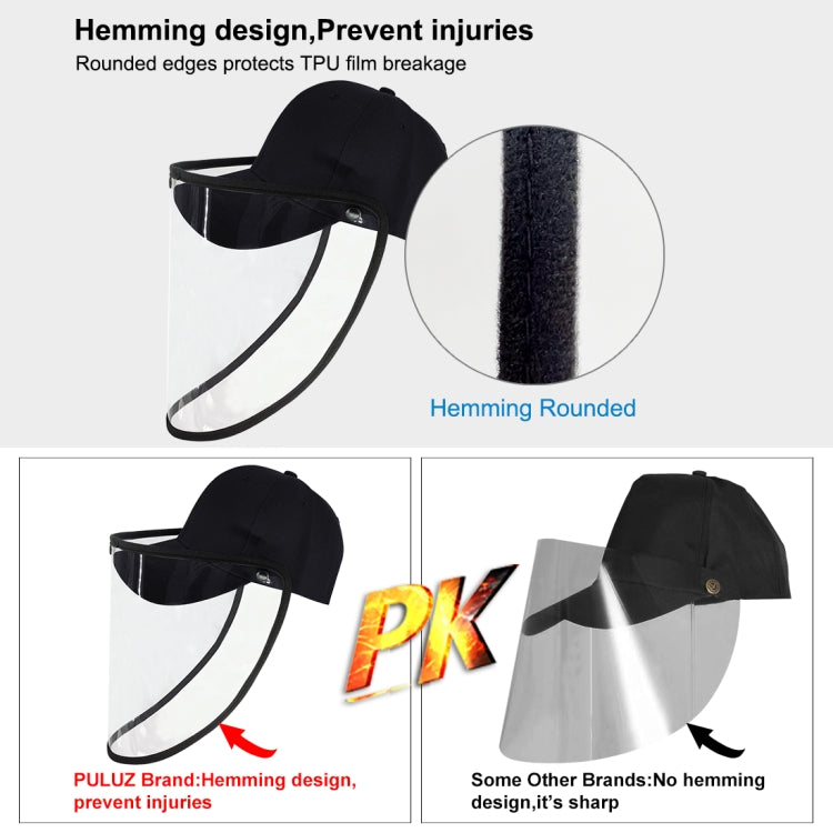 Anti-Saliva Splash Anti-Spitting Anti-Fog Anti-Oil Protective Baseball Cap Mask Removable Face Shield My Store