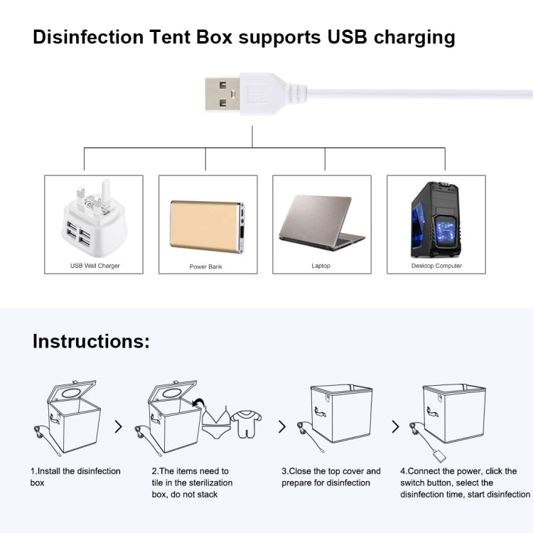 PULUZ 20cm UVC Light Germicidal Sterilizer Disinfection Tent Box My Store