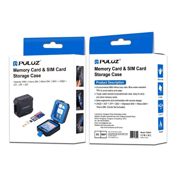 PULUZ 11 in 1 Memory Card Case for 3SIM + 2XQD + 2CF + 2TF + 2SD Card My Store