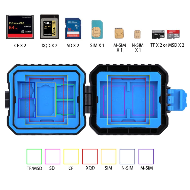 PULUZ 11 in 1 Memory Card Case for 3SIM + 2XQD + 2CF + 2TF + 2SD Card My Store