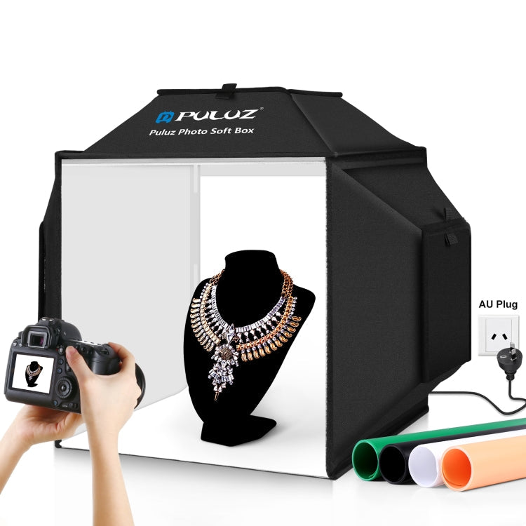 PULUZ 40cm Folding 72W 5500K Studio Shooting Tent Soft Box Photography Lighting Kit with 4 Colors (Black, Orange, White, Green) Backdrops My Store