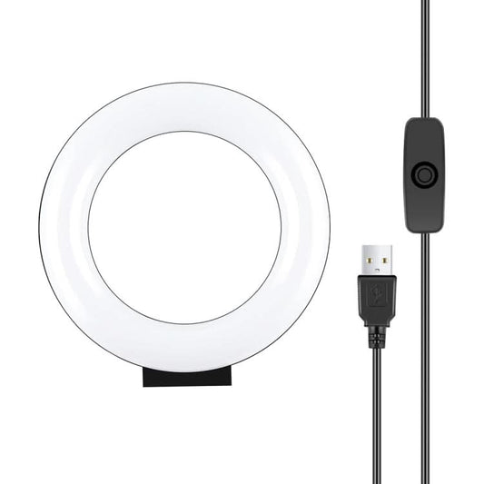 PULUZ 4.7 inch 12cm Curved Surface USB White Light LED Ring Selfie Beauty Vlogging Photography Video Lights My Store