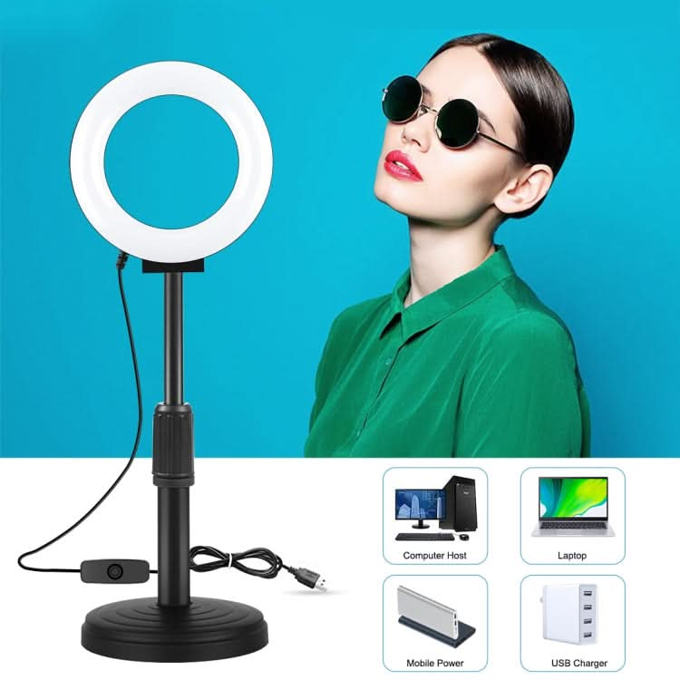 PULUZ 4.7 inch 12cm Curved Surface USB White Light LED Ring Selfie Beauty Vlogging Photography Video Lights My Store