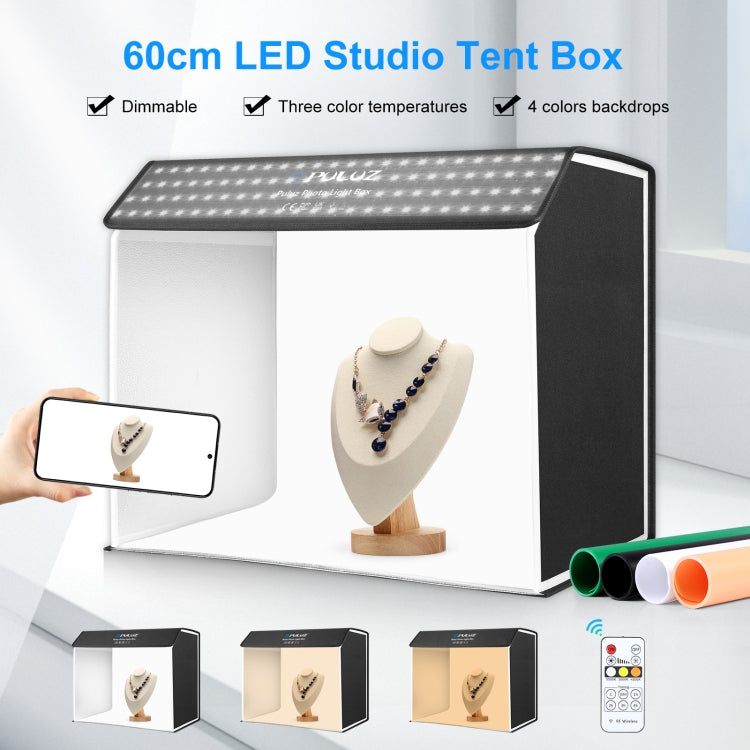 PULUZ Photo Studio Light Box Portable 60 x 40cm Cuboid Photography Studio Tent Kit with 6 Color Backdrops