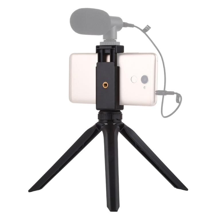 PULUZ Pocket Mini Plastic Tripod Mount with Phone Clamp for Smartphones