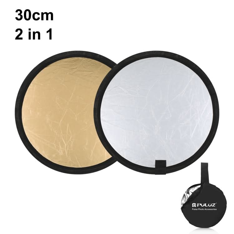 PULUZ 30cm 2 in 1 Silver / Gold Folding Photo Studio Reflector Board My Store