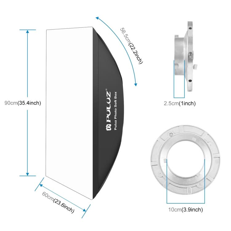 PULUZ Rectangle Speedlite Softbox Bowens Mount Diffuser My Store