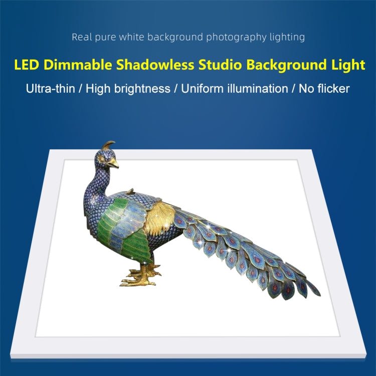 PULUZ 1000LM LED Acrylic No Polar Dimming Shadowless Light Pad with Switch for 40cm Photo Studio Box