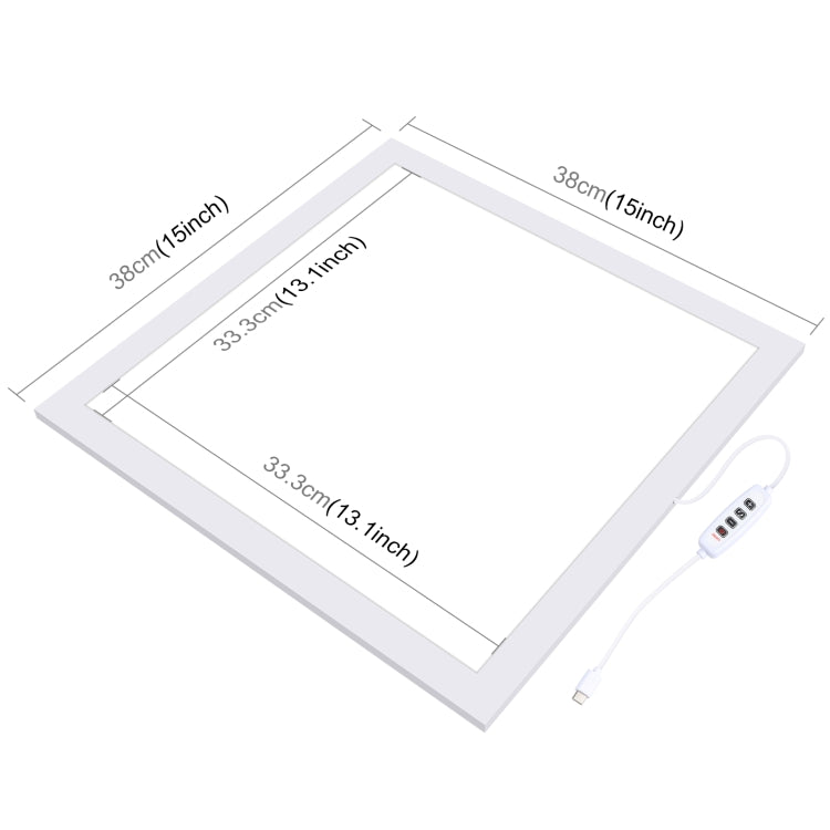 PULUZ 1000LM LED Acrylic No Polar Dimming Shadowless Light Pad with Switch for 40cm Photo Studio Box My Store