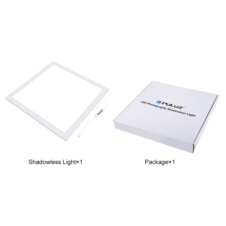 PULUZ 38cm 1200LM LED Photography Shadowless Light Lamp Panel Pad with Switch, Metal Material, No Polar Dimming Light, 34.7cm x 34.7cm Effective Area My Store