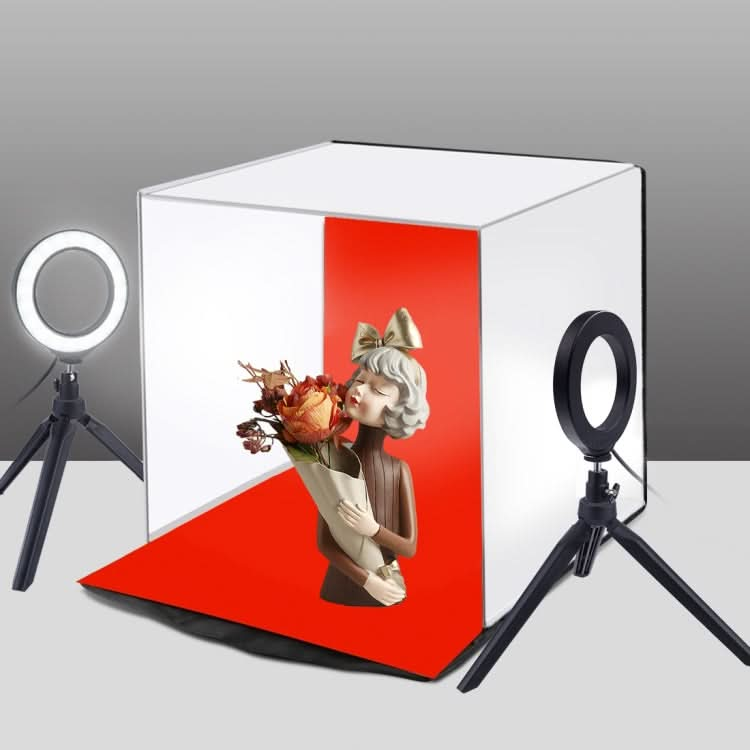 PULUZ 40cm Photo Softbox Portable Folding Studio Shooting Tent Box Kits with 5 Colors Backdrops (Red, Yellow, Blue, White, Black), Size: 40cm x 40cm x 40cm My Store