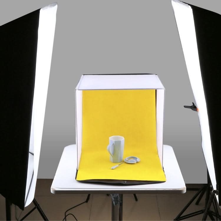 PULUZ 40cm Photo Softbox Portable Folding Studio Shooting Tent Box Kits with 5 Colors Backdrops (Red, Yellow, Blue, White, Black), Size: 40cm x 40cm x 40cm My Store