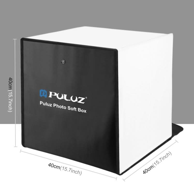 PULUZ 40cm Photo Softbox Portable Folding Studio Shooting Tent Box Kits with 5 Colors Backdrops (Red, Yellow, Blue, White, Black), Size: 40cm x 40cm x 40cm My Store