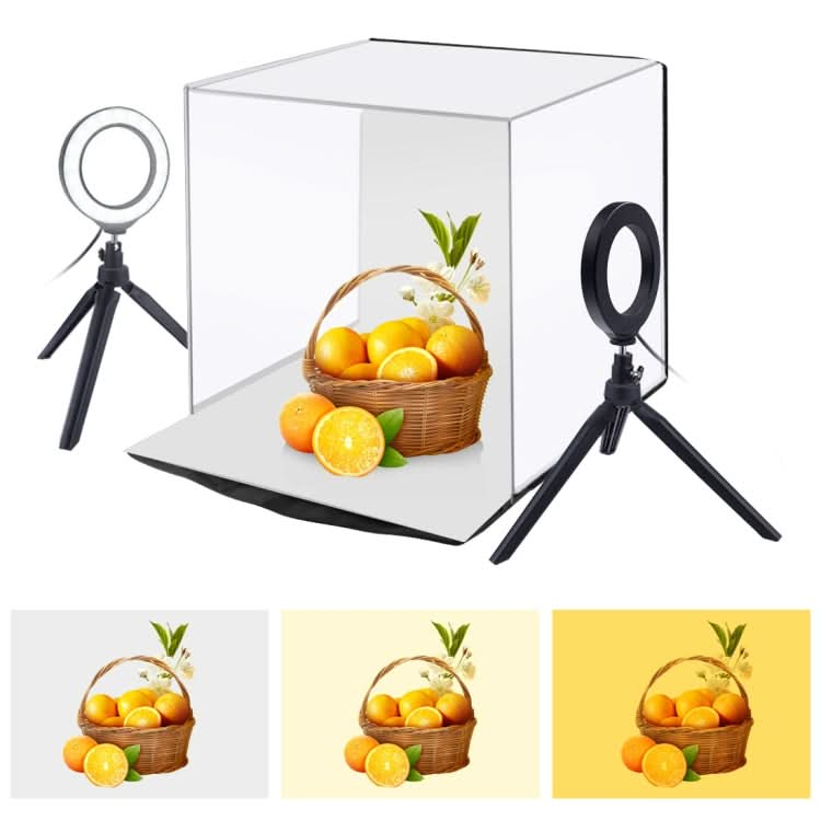 PULUZ 40cm Photo Softbox Portable Folding Studio Shooting Tent Box Kits with 5 Colors Backdrops (Red, Yellow, Blue, White, Black), Size: 40cm x 40cm x 40cm My Store