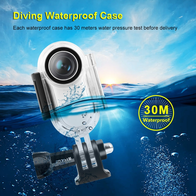 PULUZ 30m Underwater Waterproof Housing Protective Case for Insta360 GO 2, with Base Adapter & Screw