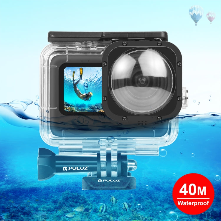 PULUZ 40m Waterproof Housing Protective Case with Buckle Basic Mount & Screw for GoPro HERO12 Black /11 Black /11 Black Mini /10 Black /9 Black Max Lens Mod