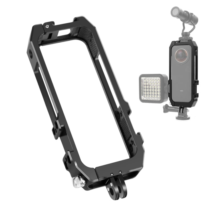 PULUZ Protective Cage Rig Housing Frame with Cold Shoe Mounts & Magnetic Folding Tripod Adapter for Insta360 ONE X2 My Store