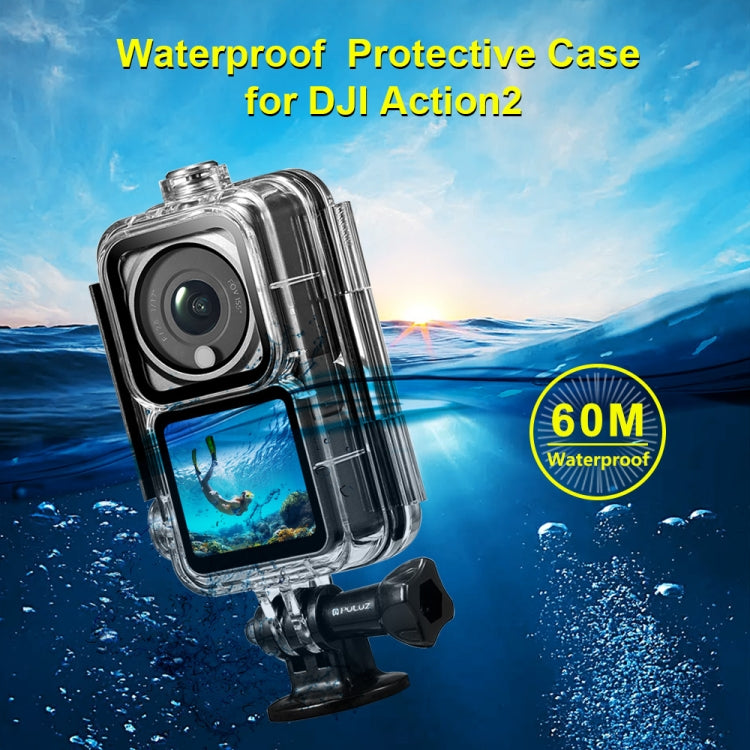 PULUZ 60m Waterproof Housing Diving Case for DJI Action 2 Camera Unit / Action 2 Power Combo / Action 2 Dual-Screen Combo My Store