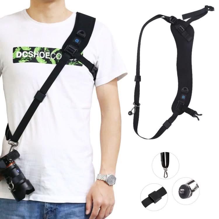 PULUZ Quick Release Anti-Slip Soft Pad Nylon Breathable Curved Camera Strap with Metal Hook for SLR / DSLR Cameras My Store